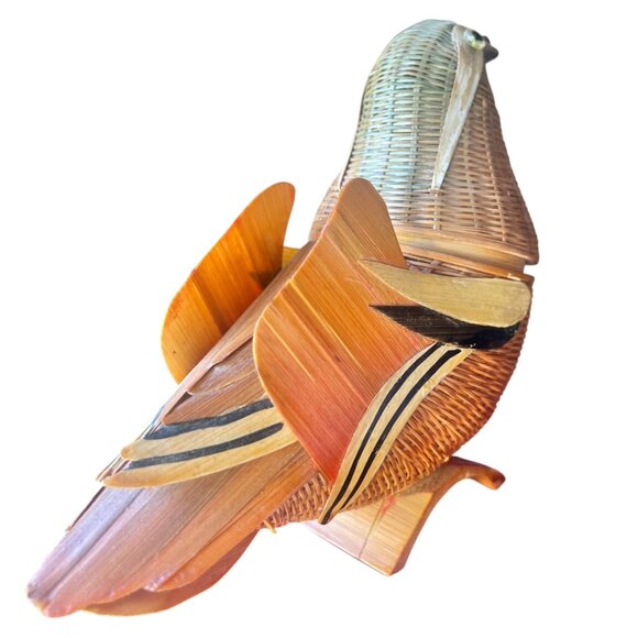 Shanghai Handicrafts Duck Basket Rattan Bamboo Storage Vintage Collectible Gift - Picture 4 of 14